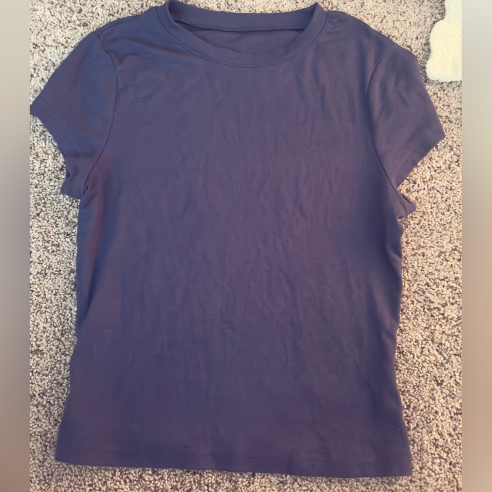 SHEIN Deep Blue Short Sleeve Tee
